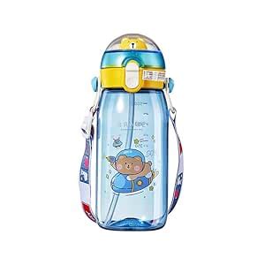 Attro Teddu 550ml Cute and Convenient Cartoon Printed Kids Tritan Water ...
