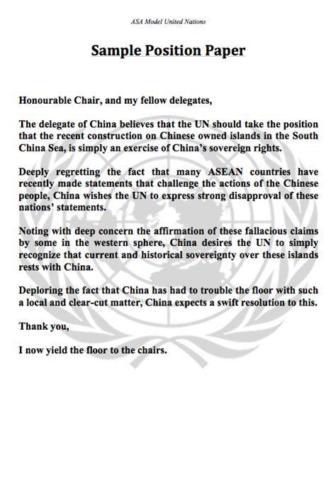 Image result for Model UN Working Paper Example