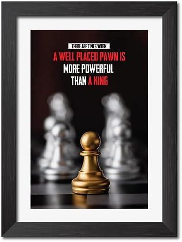 TenorArts Chess Quotes Motivational Painting Laminated Poster Framed ...