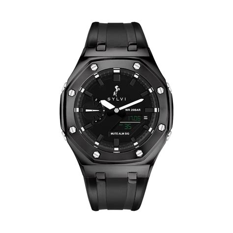 Sylvi RIG ONE Black Dial Black Strap Analog-Digital Watch for Men and ...