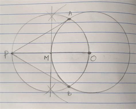 Draw a circle of diameter 6.4om. ThenDraw two tangents to the circle ...