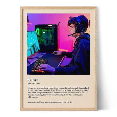 Gamer Definition Poster - Positive Prints