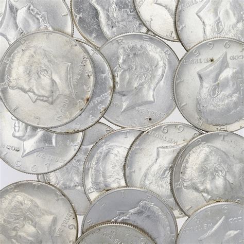 1965 - 1969 Kennedy Silver Half Dollar 40% Fine Silver Coins Set of 20 ...