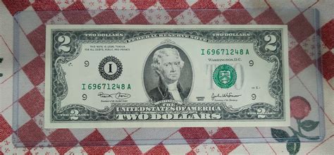 2003 Two $2 dollar bills consecutive serial no. 247 & 248 A Jefferson ...