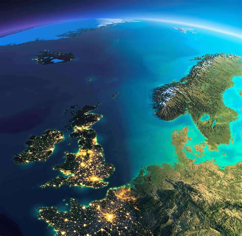 Europe Satellite Map - Guide of the World