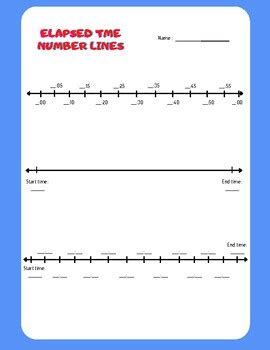 Elapsed Time Using a Number Line 的图像结果