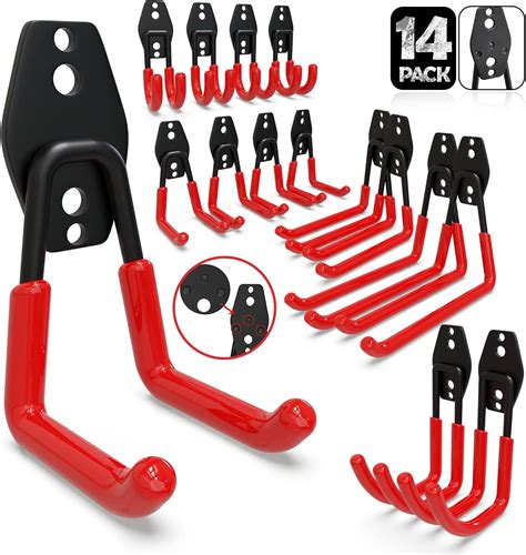 Amazon.com: 3-H Garage Wall Hooks 14 Pack,Garage Hooks Heavy Duty with ...