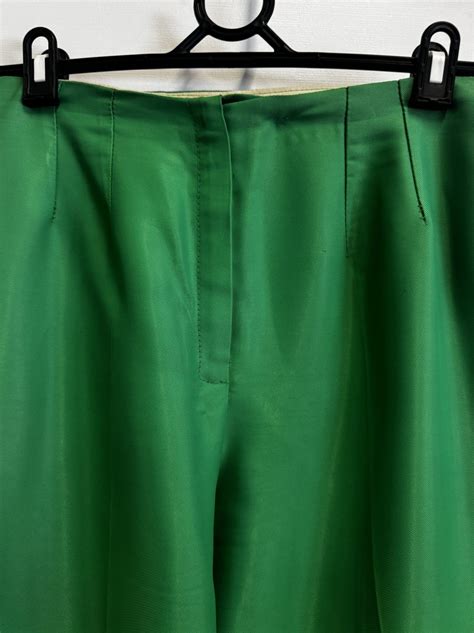 VIBRANT GREEN 1960s PANTS 28 INCH WAIST | Chaos Bazaar Vintage