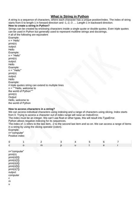 Image result for String in Python Notes
