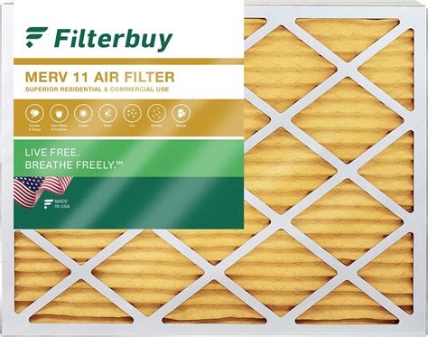 Aerostar 20x25x4 MERV 11 Pleated Air Filter, AC Furnace Air Filter, 2 ...