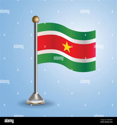 State table flag of Suriname. National symbol, vector illustration ...