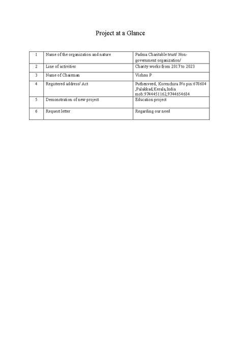 Education Project-1 - this is a useful book - Project at a Glance 1 ...
