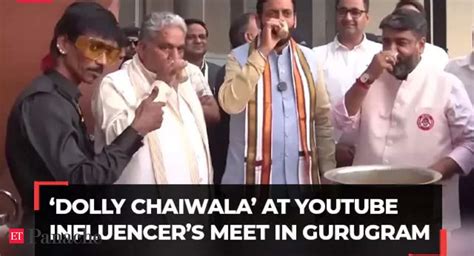 ‘Dolly Chaiwala’ serves tea to Haryana CM Nayab Singh Saini at Youtube ...