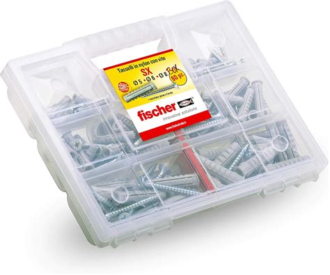 Buy Fischer SX, 80 Dowels Kit with Screw for Mounting on Wall Full and ...
