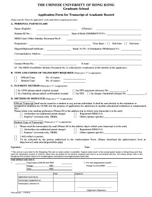 Image result for Chinese University Transcript