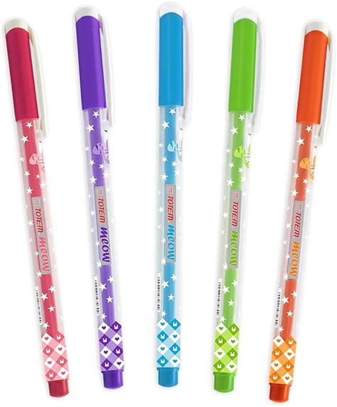 Totem Meow Ball Pens Set|Theme of Colourful Cats|Assorted Body Colours ...