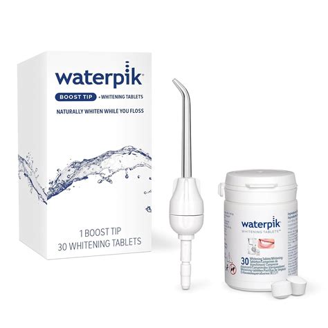 Amazon.com: Waterpik Boost Water Flosser Tip with 30 Fresh Mint Whitening Tablets, Whiten Teeth ...