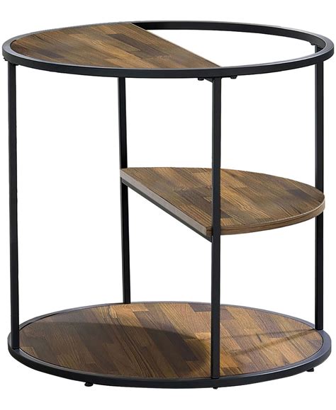 Meriwell 2 shelves end table black – Artofit