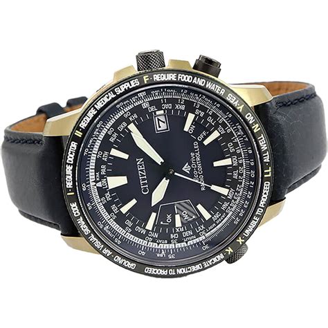 Citizen Eco drive Blue Dial With Leather Strap Men Watch - CB0204-14L ...