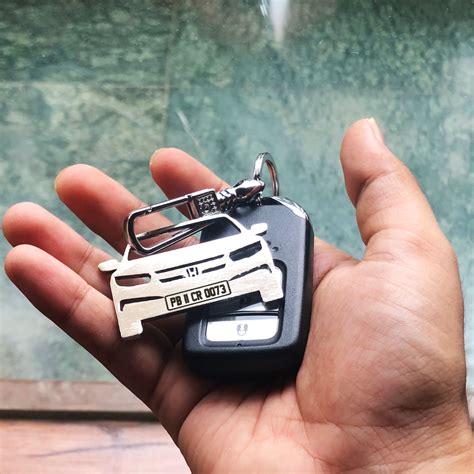 Buy Customized Number Plate Car Keychain Online at the Best Price