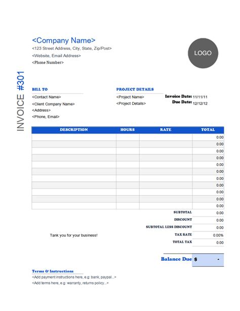 Basic Freelance Invoice Example 的图像结果