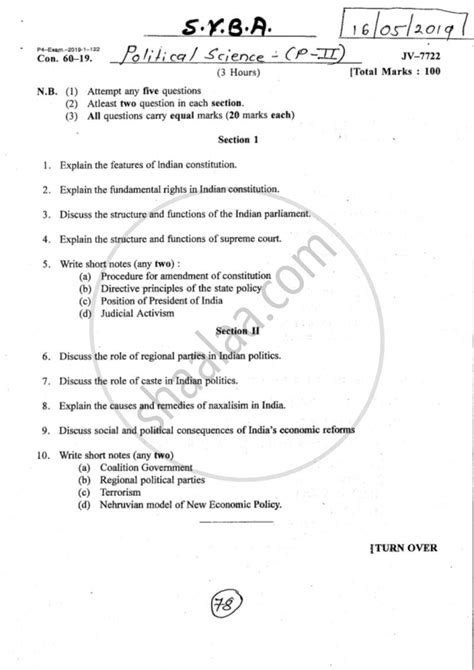 Indian Political System 2018-2019 BA Political Science (IDOL ...