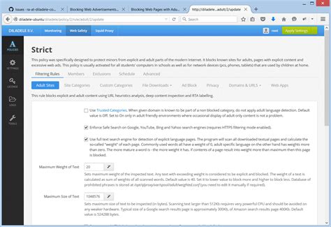 Filtering Settings - Web Safety