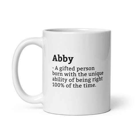 Sarcastic Abby Mug-abby Definition Mug-funny Abby Mug-personalised Abby ...