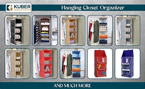 Kuber Industries 4 Shelf Closet Hanging Organizer, 4 Tier Closet ...