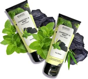 RICHFEEL Charcoal and Mint |Hydrating & Refreshing|100 gm (Pack of 2 ...