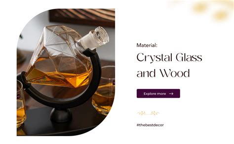 The Artment Savant Diamond Whiskey Decanter Set - Stylish 1 Decanter ...