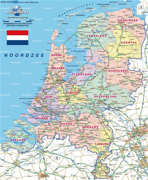 Map of Netherlands (Country) | Welt-Atlas.de