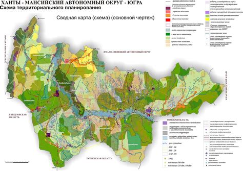 Географическая карта хмао крупным планом