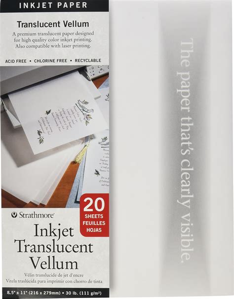 Amazon.com: Thick Translucent Vellum Paper, Oplymio 42 Sheets 167GSM ...