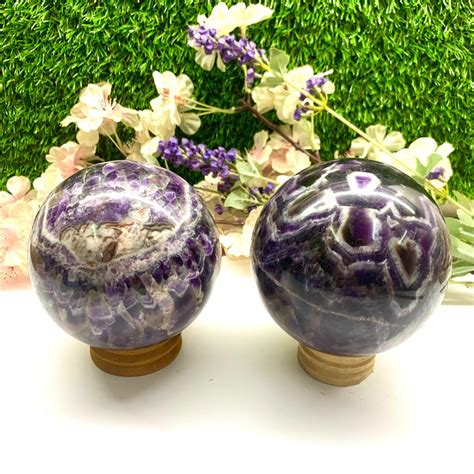 Buy Large Chevron Amethyst Spheres online at Talk to Crystals