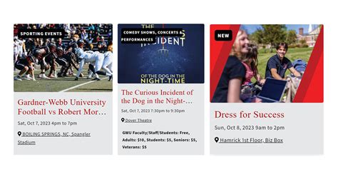 New Calendar Lists All Events in One Place | Gardner-Webb University