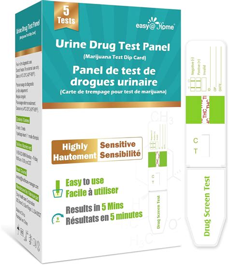 Easy@Home Marijuana Test Dip Card: THC Test Kit Quick Urine Drug Test ...