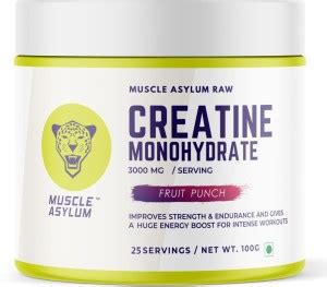 Muscle Asylum Micronized Creatine Monohydrate Powder 20 Serving ...