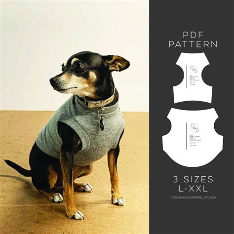 Dog T-shirt PDF Pattern & Tutorial 3 Sizes large Xxl - Etsy Clothing ...