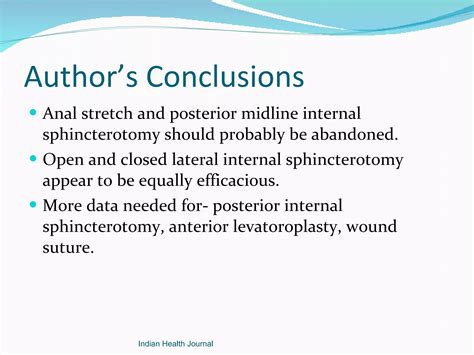 Open lateral internal sphincterotomy | PPT
