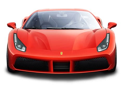 Red Ferrari Front View, Iconic, Sleek, Automotive, Luxury PNG