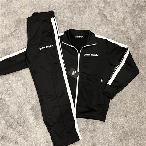 Palm Angels Tracksuit Black N White - Multiple... - Depop