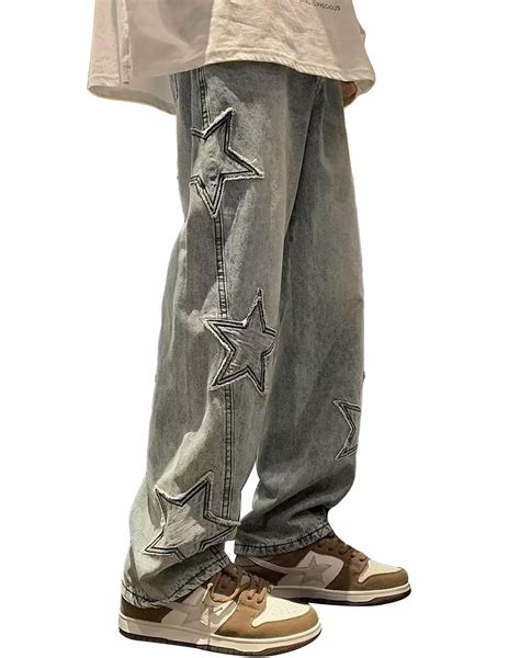 Kisswow Womens Jeans Y2k Jeans Star Jeans High Waisted Cargo Pants ...