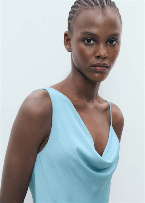 Asymmetrical wrinkled-effect dress - Women | MANGO USA