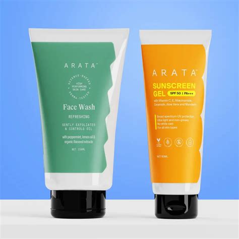 Facewash & Sunscreen Combo with Vitamin C, Hyaluronic Acid, Niacinamid ...