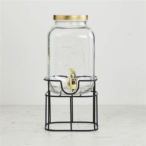 Buy Corsica Essentials Glass Dispenser with Stand - 4L from Home Centre ...