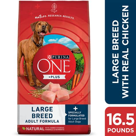 Purina ONE Natural Large Breed Adult Dry Dog Food, +Plus Formula, 16.5 ...