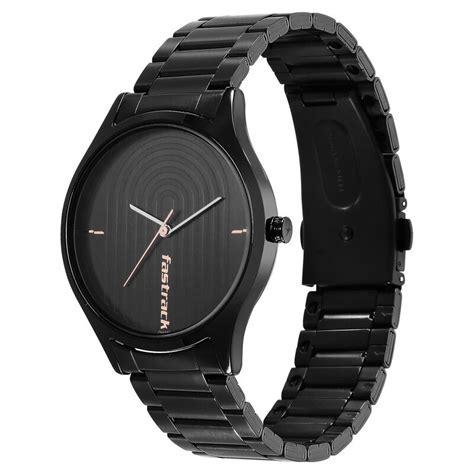 Fastrack Style Up Quartz Analog Black Dial Stainless Steel Strap Watch ...