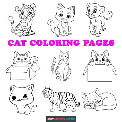 Free Printable Cat Coloring Pages for Kids