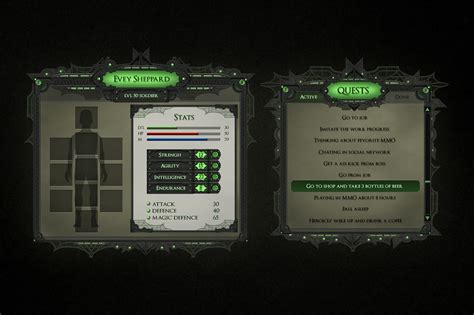 Image result for Typical RPG GUI